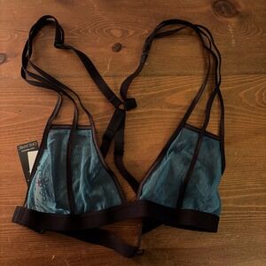 NWT COSABELLA WILLIAMSBURG SOFT BRA WILLI1301 BLUE CURAÇAO/BLACK SIZE MEDIUM